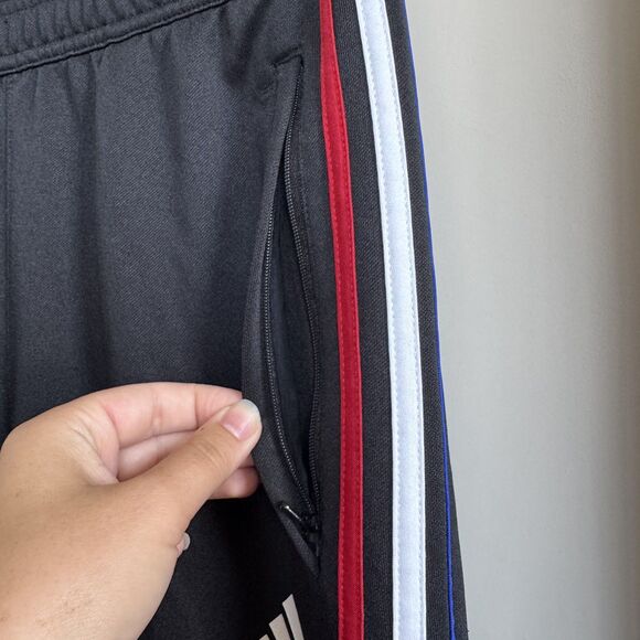 Adidas Tiro Track Pants Black Americana Red White and Blue Stripe Size Small - Picture 3 of 8